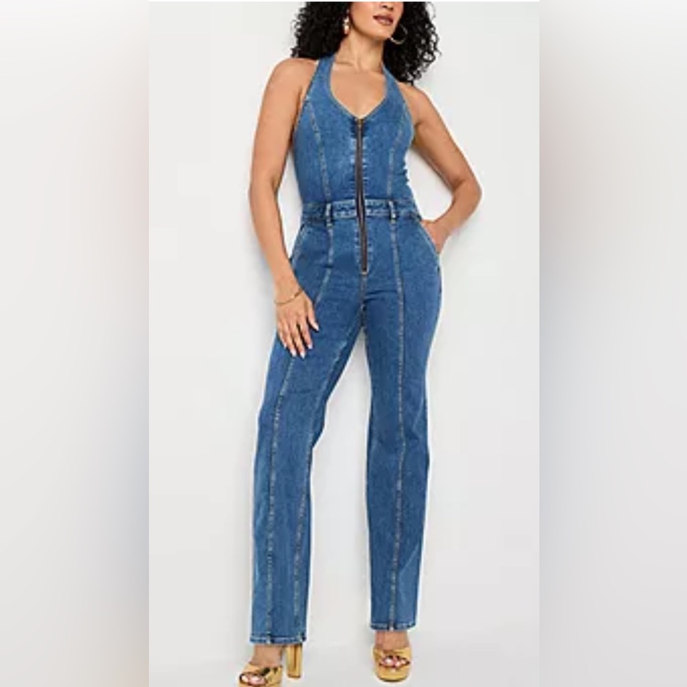 High-Waist Blue Denim Jeans for Women